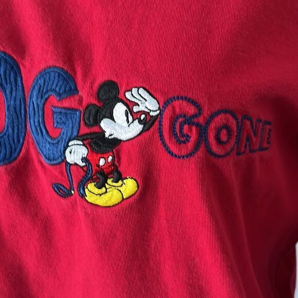 Vintage MICKEY ,INC Dog gone It Pluto and Mikey Appliqué/Embroidery Long Sleeve - Picture 5 of 9